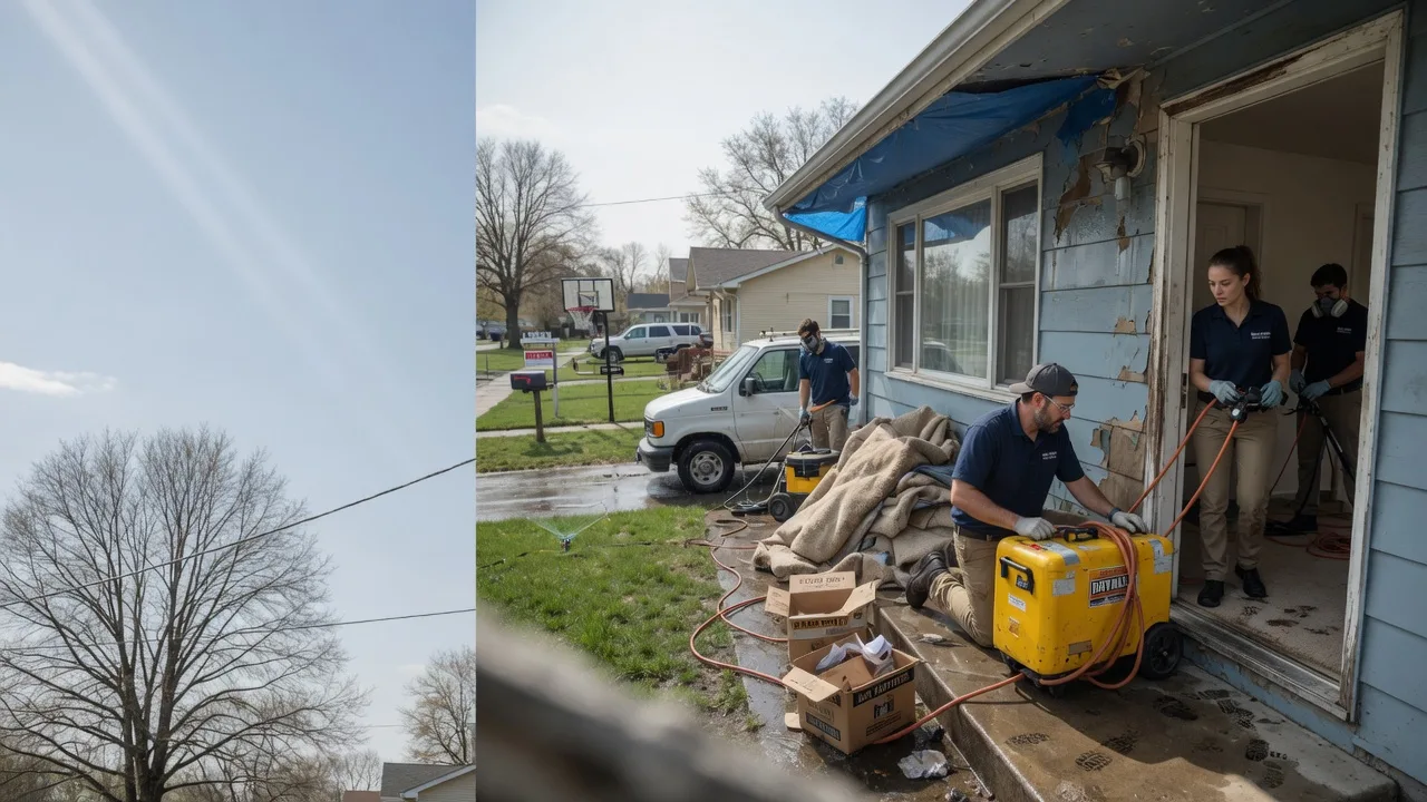 Basement Flood Cleanup in Dunfermline, IL near me